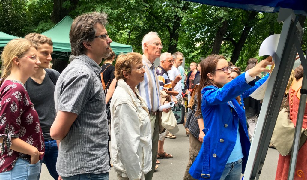 Stand der lebendigen Luppe bei der Ökofete 2016 | Foto: Karin Lange