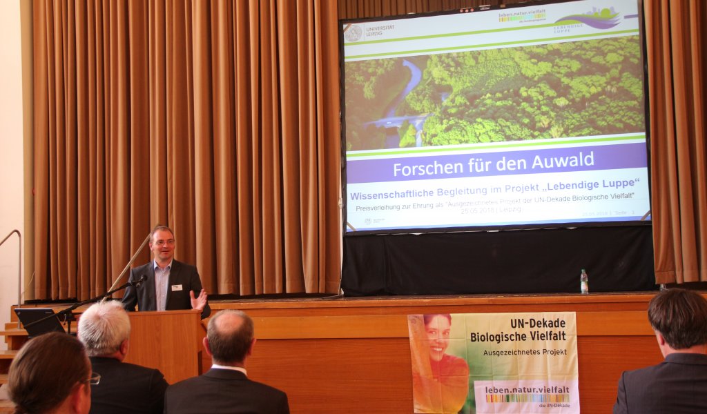 Prof. Christian Wirth stellt Forschungsergebnisse aus der Projektarbeit vor | Foto: Maria Vitzthum | NABU Sachsen