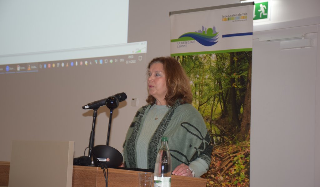 Resümee der Projektleiterin der Lebendigen Luppe Angela Zábojník zur Fachtagung 2022 | Foto: Karolin Tischer, NABU Sachsen