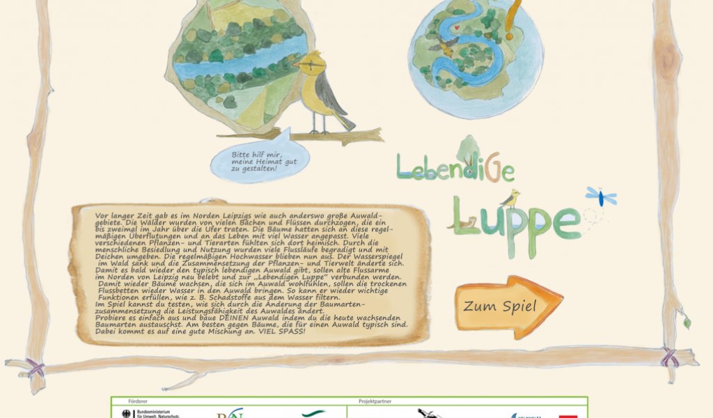 Das Onlinespiel zur Lebendigen Luppe. | Foto: Lebendige Luppe | NABU Sachsen